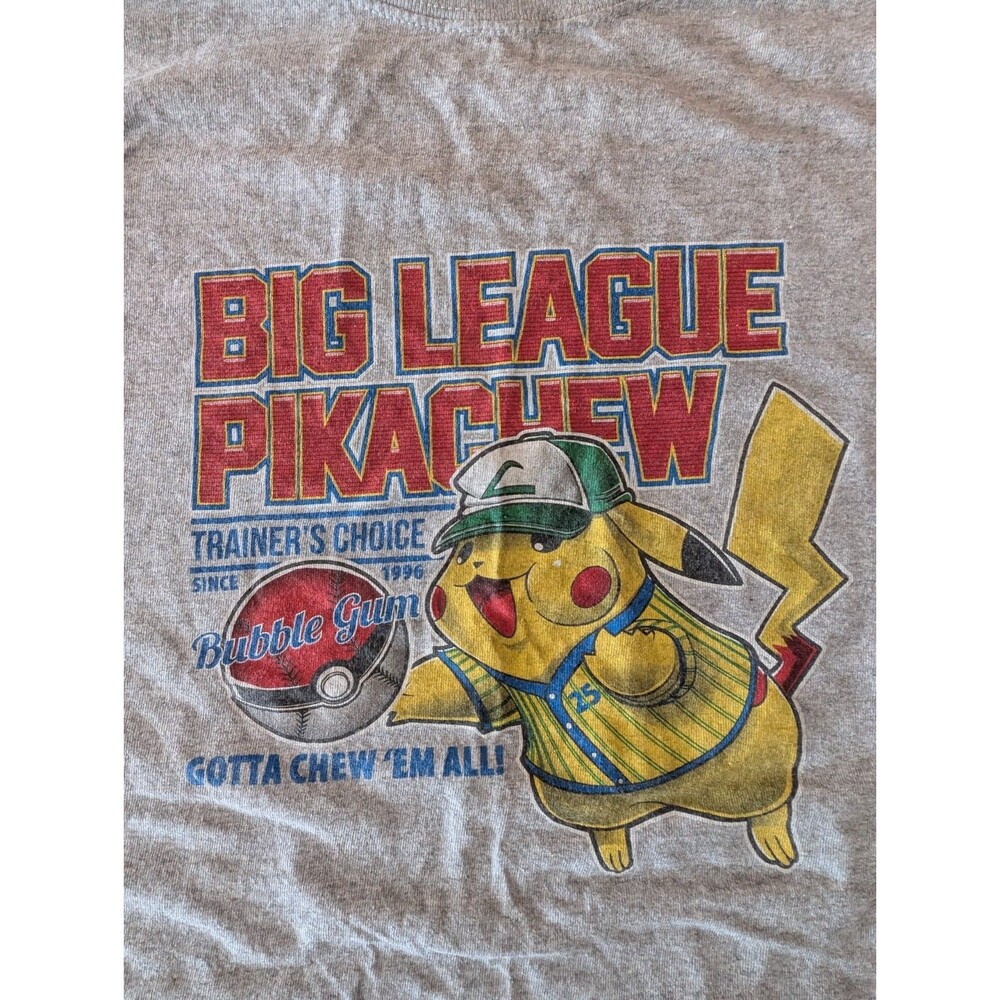 Big League Pikachew Baseball Parody Tee Mens 3XL Funny Novelty